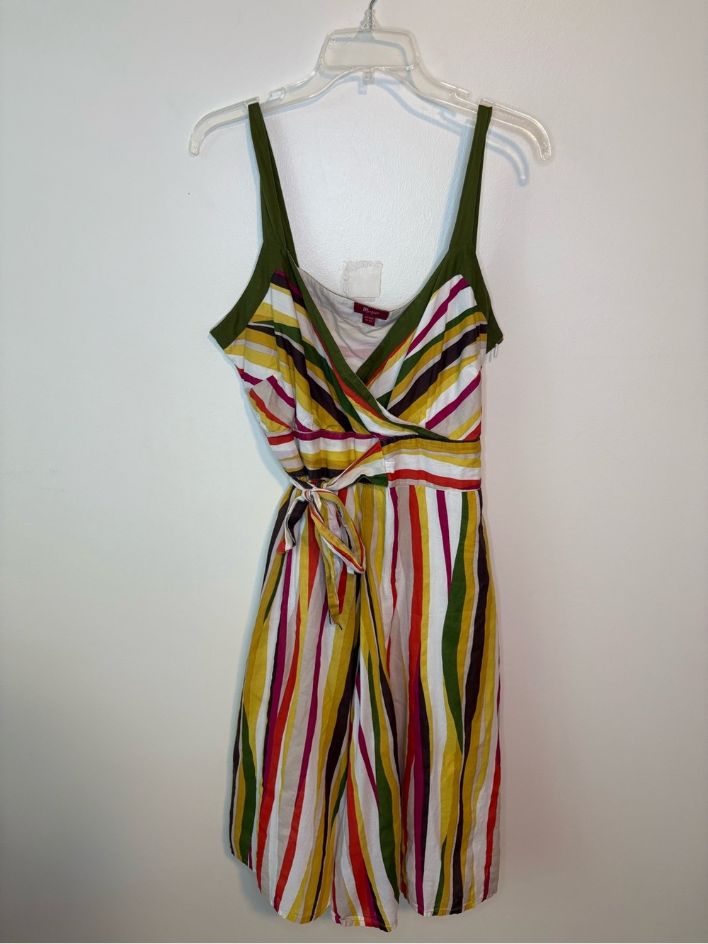 Vintage Monsoon Multicolor Striped Wrap Sundress